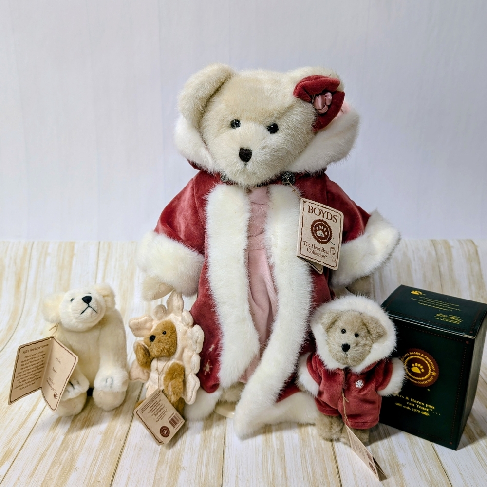 Boyd's Bears Set Genevieve Rose Frostberry with Blizz, Maddie, Polaris -Retired